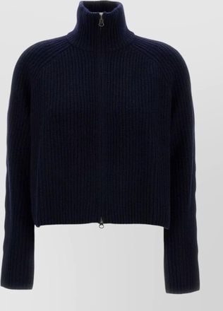 Lisa Yang cashmere ribbed high-neck zip-up cardigan