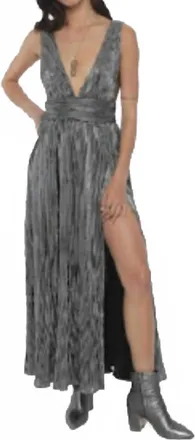 Jen's Pirate Booty Elixir Maxi Dress In Silver
