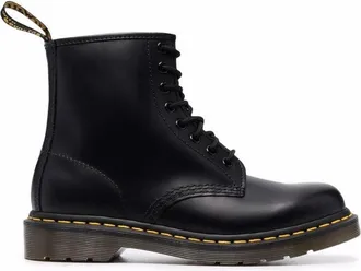 Dr. Martens Lace-Up Black Ankle Boots With Rounded Toe