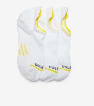 Cole Haan Womens ZER&Oslash;GRAND 3-Pair Liner Socks - White