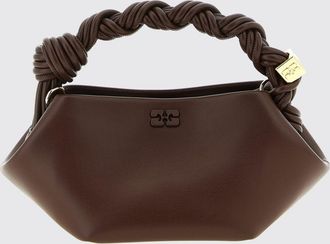 Ganni Borsa a mano mini in pelle riciclata con logo Butterfly e manico intrecciato