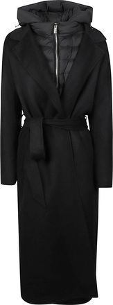 Moorer Olivie-CWX Hooded Wool-Blend Belted Parka