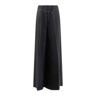 Maison Margiela Raw Cut Hem Skirt - female - Maison Margiela - Maxi Skirts - Black - XS - Skirts