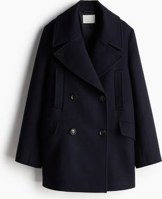 H&M Cabanjacke aus Wollmix - Blue