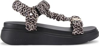 Carvela Womens Satin Novara Flatform Sandal Sandals - Black - Size UK 3