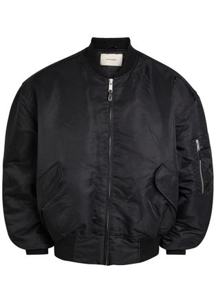 Entire studios Broad Padded Nylon Bomber Jacket - Black - XL