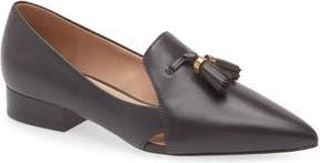 Cole Haan Vanya Tassel Flat in Dark Chocolate Leather at Nordstrom Rack, Size 7.5
