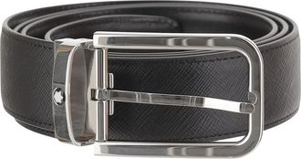 Montblanc Leren riem met twee zijden - Heren - Riemen - Zwart - ONE Size - Leer - Accessoires