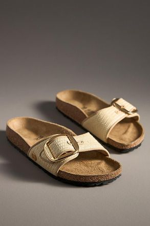 Birkenstock Madrid Big Buckle Raffia Sandals