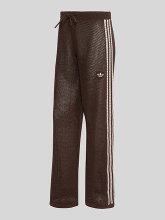 adidas Originals Regular Fit Trainingshose in Strickoptik Modell FIREBIRD in Schoko, Gr&ouml;&szlig;e XS