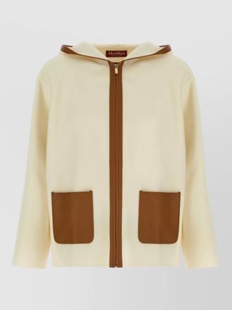 Max Mara cashmere wool silk hooded coat