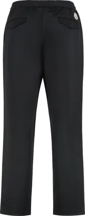 Moncler Mens Technical Fabric Trousers Black Polyamide Track Pants