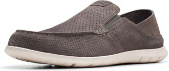 Clarks Mens Flexway Easy Moccasin, Dark Grey Suede, 9 UK
