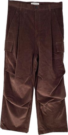 Frankie Shop Garnett Cargo Pants in Brown Corduroy