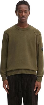 C.P. Company Ronde hals gebreid - Heren - Ronde hals truien - Groen - XL - Wol - Truien & Vesten
