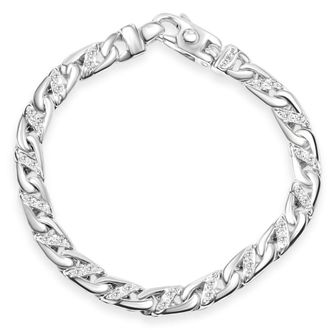 Pompeii3 Mens Mariner 14k Gold (34gram) or Platinum (60gram) 7mm Link Bracelet 8.5