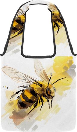 Generic 878001_1 Reversible Canvas Shoulder Tote - Double-Sided Print, 12oz Cotton, 27cm Drop, Fold-Flat Bag for Travel, Shopping, Street Outings