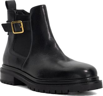 Dune London Ladies PAUSED Leather Buckle Detail Ankle Boots Size UK 6