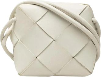 Bottega Veneta Pre-owned Maxi Intrecciato Leren Schoudertas - Dames - Vintage Schoudertas - Wit - ONE Size - Leer - Vintage