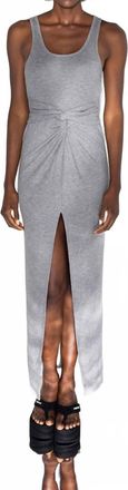 Nanushka Ofelia Melange Maxi Dress In Grey