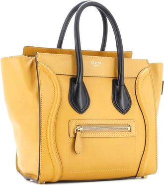 Celine Bicolor Luggage Bag Leather Micro tote bag - Oranje