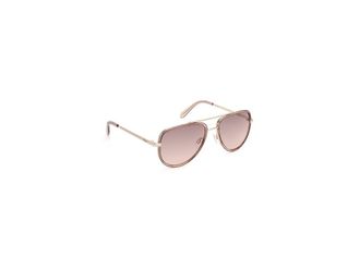 Quay All In Medium Fashion Sunglasses Doe/Brown, Metal Frames/Polycarbonate