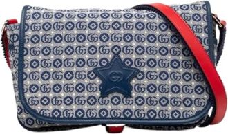 Gucci Pre-owned Canvas gucci-bags - Dames - Vintage Schoudertas - Blauw - ONE Size - Vintage