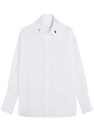 ARMARIUM Malik Cotton-poplin Shirt - White - 46 (UK14 / L)