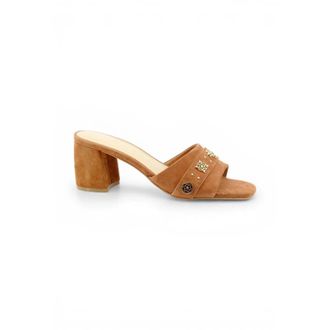 Guess Heeled Mules - Dames - Muiltjes - Bruin - 40 EU - Leer - Schoenen