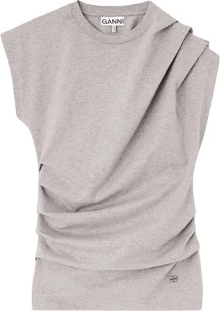 Ganni Mujer, Camisetas, Gris, Talla: XS