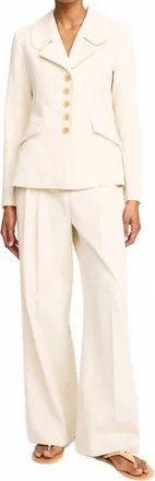 By Malene Birger Adrienna Single-Breasted Blazer In White