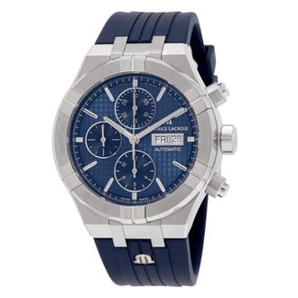 Maurice Lacroix Aikon Chronograph Automatic Blue Dial Mens Watch AI6038-SS000-430-4