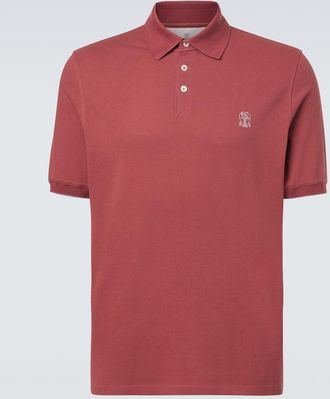 Brunello Cucinelli Logo cotton piqu&eacute; polo shirt