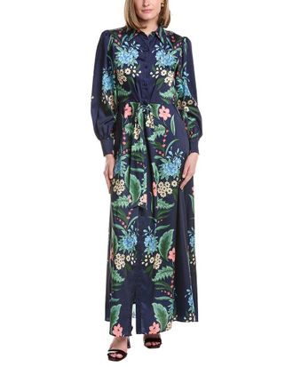 Julia Jordan Satin Twill Maxi Shirtdress