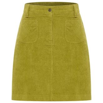 Tranquillo Minirock aus Cord Jupe f&uuml;r Damen | oliv/gelb