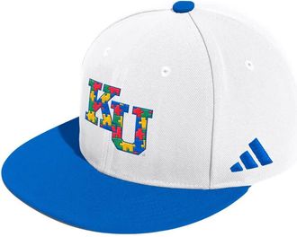 adidas Mens adidas White Kansas Jayhawks On-Field Fitted Baseball Hat at Nordstrom, Size 7 1/8
