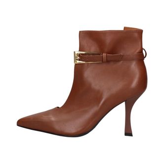 Marc Ellis Schoenen, Dames, Bruin, 38 EU, Leer, Puntige Stiletto Enkellaarsjes