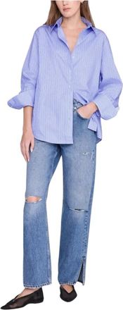 Anine Bing Mujer, Blusas y Camisas, Azul, Talla: S