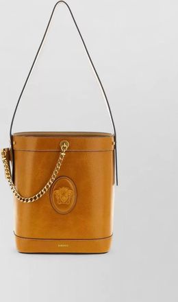 Versace pivot small bucket bag top handle chain