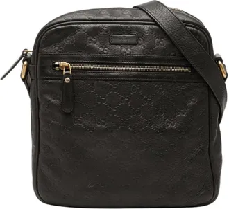 Gucci Dark Brown Pvc Leather Shoulder Bag (Pre-Owned)