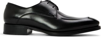 HUGO BOSS Mens Rill Derb Lace-Up Almond Toe Oxfords in Black - Size UK 10