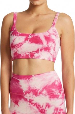 YEAR OF OURS Bralette Tie Dye Top In Pink