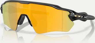Oakley Radar Ev Path - Occhiali da sole rettangolari color nero lucido con lenti dorate a specchio polarizzate
