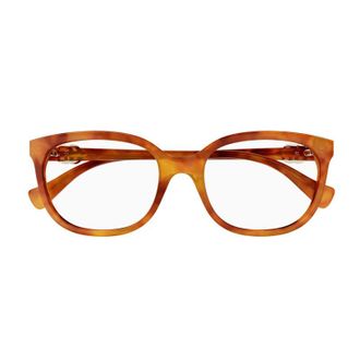 Gucci Square Full Rim Eyeglasses - Havana