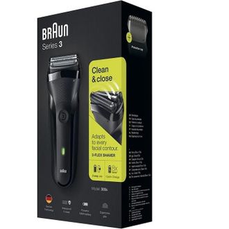 Braun Afeitadora Braun Serie 3 301s Color Negra Inlambrica Recargable