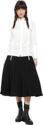 Yohji Yamamoto Crepe de Chine Gather Petticoat Skirt