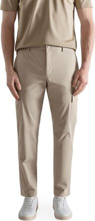 Mango Slim Fit Comfort Stretch Water Repellent Cargo Pants in Beige at Nordstrom, Size 32