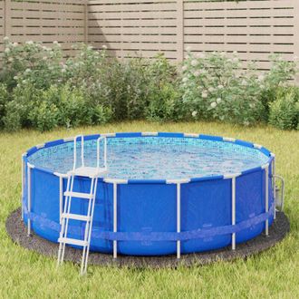 vidaXL Tapiz De Suelo Piscina Geotextil De Poli&eacute;ster Gris Claro &Oslash;306cm Vidaxl