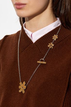 Marni Necklace With Shimmering Crystals, Womens, Silver