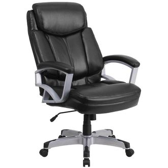 Flash Furniture Big & Tall 500 lb. Rated Black Executive Swivel Ergonomic Office Chair with Arms